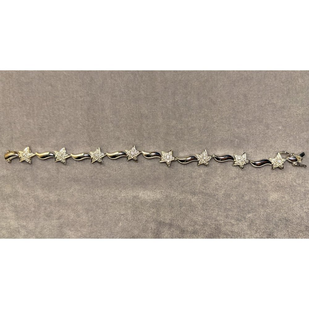 Sterling Silver & Crystal Star Bracelet - NWT